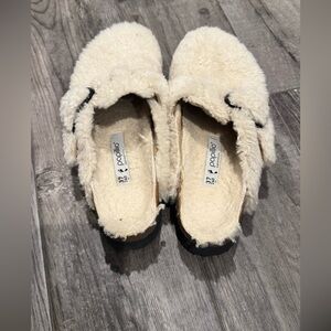 Papillio Women's Cozy Cream Mules